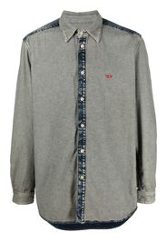 Diesel inside-out effect denim shirt - Blu