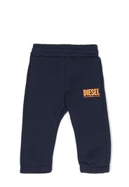 Diesel Kids logo-print leg track pants - Blu