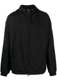 Diesel logo-jacquard zip-up jacket - Nero