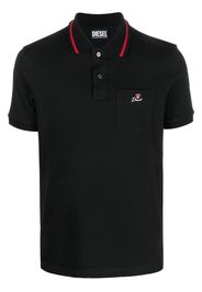 Diesel Polo con ricamo - Nero