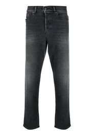 Diesel logo-patch straight-leg jeans - Nero