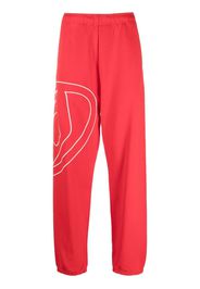 Diesel logo cotton track pants - Rosso