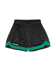 Diesel Kids Shorts sportivi con monogramma - Nero