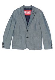 Diesel Kids Blazer denim monopetto - Blu