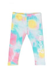 Diesel Kids tie-dye cotton leggings - Rosa