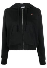 Diesel drawstring zipped hoodie - Nero