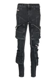 Diesel Jeans skinny Slandy con tasche - Nero