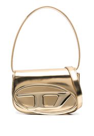 Diesel logo-plaque leather shoulder bag - Oro