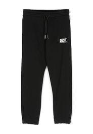 Diesel Kids logo-print cotton track pants - Nero