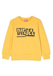 Diesel Kids logo-print cotton sweatshirt - Giallo