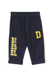Diesel Kids Pantaloni sportivi con stampa - Blu
