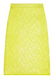 Diesel monogram-print knitted midi skirt - Giallo