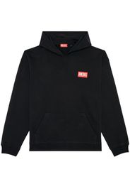 Diesel Felpa con cappuccio S-NLabel-Hood-L1 - Nero