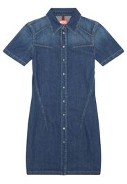 Diesel short-sleeve denim shirt dress - Blu