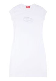 Diesel logo-patch mini dress - Bianco