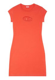 Diesel embroidered cotton dress - Arancione