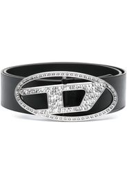 Diesel embellished D-logo buckle belt - Nero