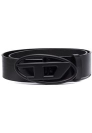 Diesel B-1dr logo-buckle leather belt - Nero