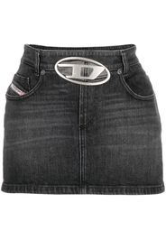 Diesel Oval D buckle denim skirt - Nero