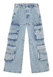 Diesel wide-leg cargo jeans - Blu