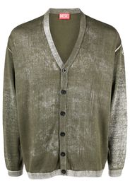 Diesel v-neck cotton cardigan - Verde