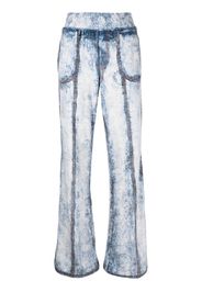 Diesel Khan elasticated-waistband bleached trousers - Blu
