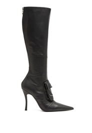 Diesel D-Venus Pocket leather boots - Marrone