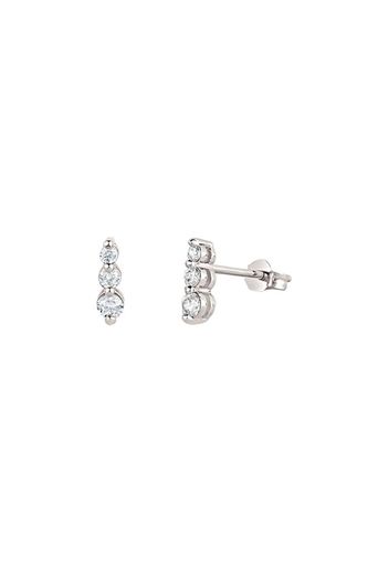 14kt white gold diamond Shuga tapering triple stud earrings
