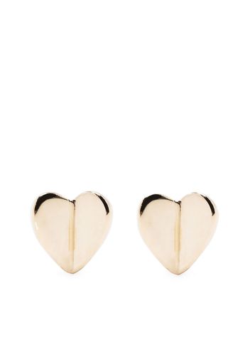 Dinny Hall 10kt yellow gold Folded Hearts stud earrings - Oro