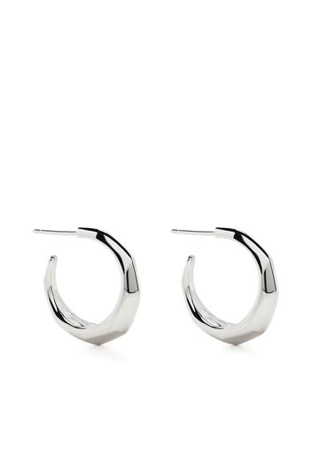 Dinny Hall Thalassa recycled silver hoop earrings - Argento