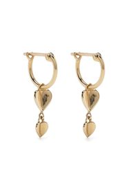 Dinny Hall 10kt yellow gold Folded Heart hoop earrings - Oro