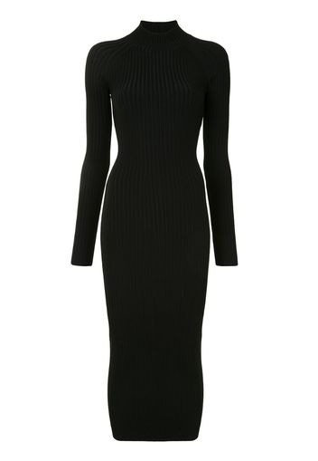 ribbed twisted-back dress