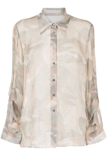 Dion Lee Camicia Camo GGT - Blu