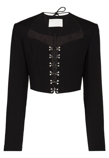 Dion Lee lace-up cropped jacket - Toni neutri