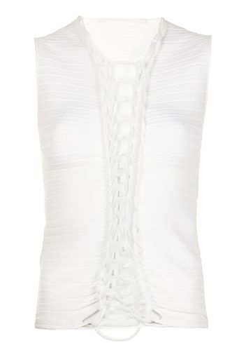 Dion Lee Top smanicato - Bianco