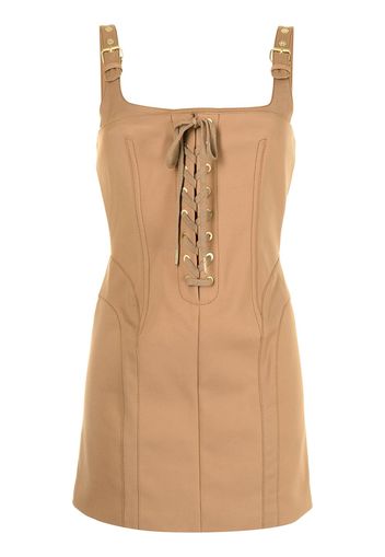 Dion Lee CONTOUR STITCH MINI DRESS - Marrone