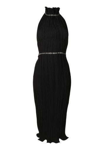 Dion Lee CHAIN PLEAT HALTER DRESS - Nero