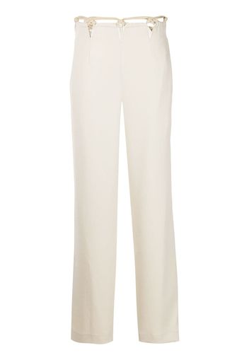 Dion Lee Pantaloni dritti con catena - Toni neutri