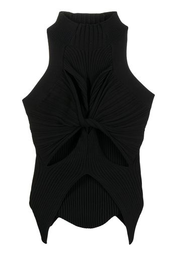 Dion Lee cut-out detail sleeveless top - Nero