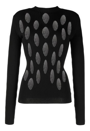 Dion Lee cut out-detail knitted top - Nero