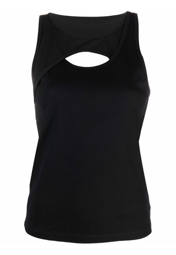 Dion Lee Muscle Interlock cotton tank top - Nero