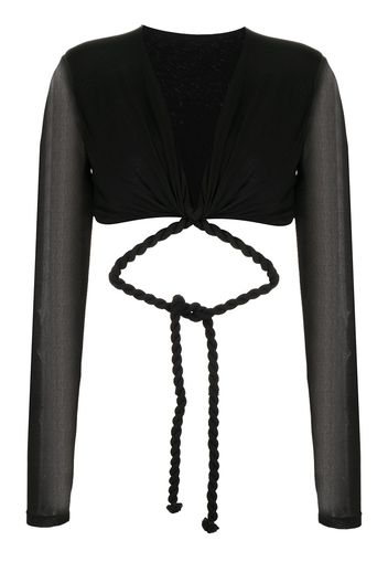 Dion Lee Top a portafoglio Rope - Nero