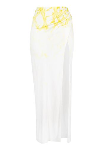 Dion Lee Shibori tie-dye wrap skirt - Bianco