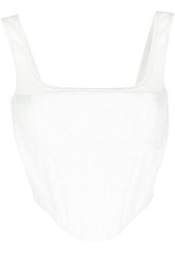 Dion Lee ribbed-jersey corset - Verde