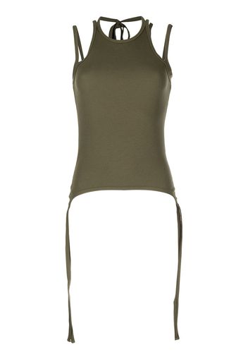 Dion Lee Split Tie tank top - Verde