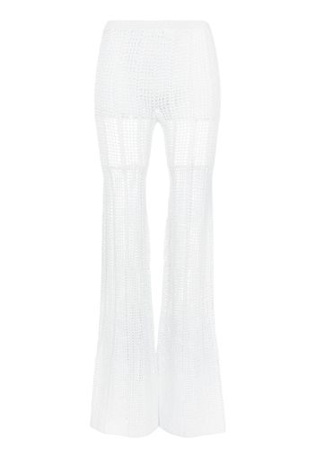 Dion Lee open crochet pants - Blu