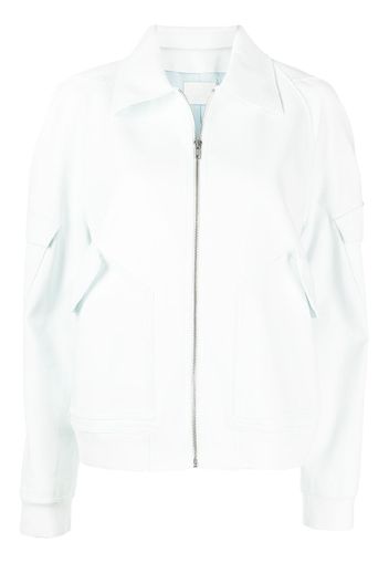 Dion Lee zip-up fitted bomber jacket - Blu