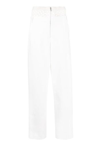 Dion Lee fishnet tailored pants - Bianco