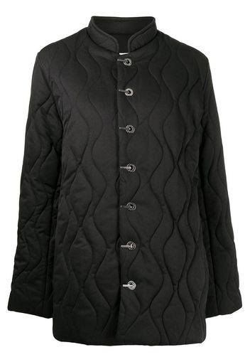 Dion Lee button-up quilted coat - Nero