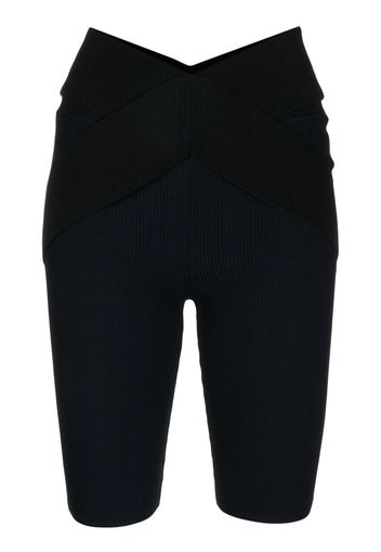 Dion Lee X knee-length biker shorts - Blu